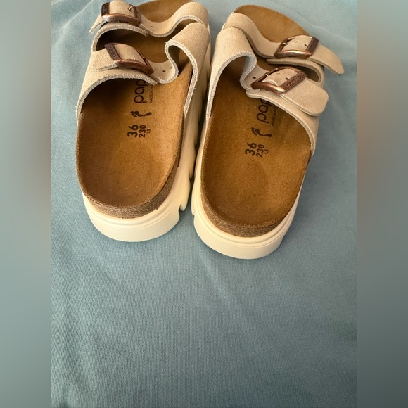 Birkenstock Papillio Arizona platform taupe 36 narrow new (5.5-6 US Size) - Picture 3 of 5